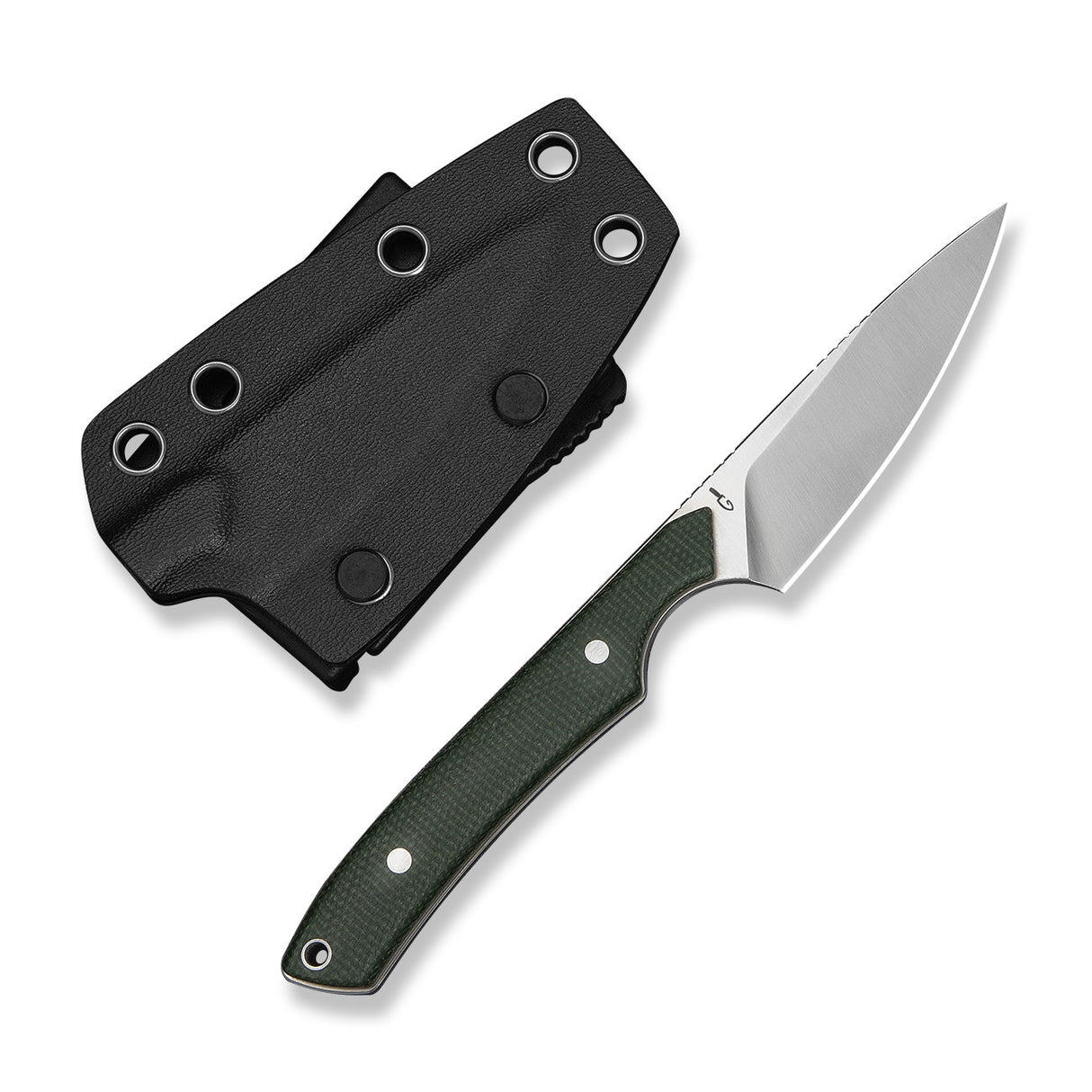 High Grass Field Knife | Green Micarta + Satin 14C28N
