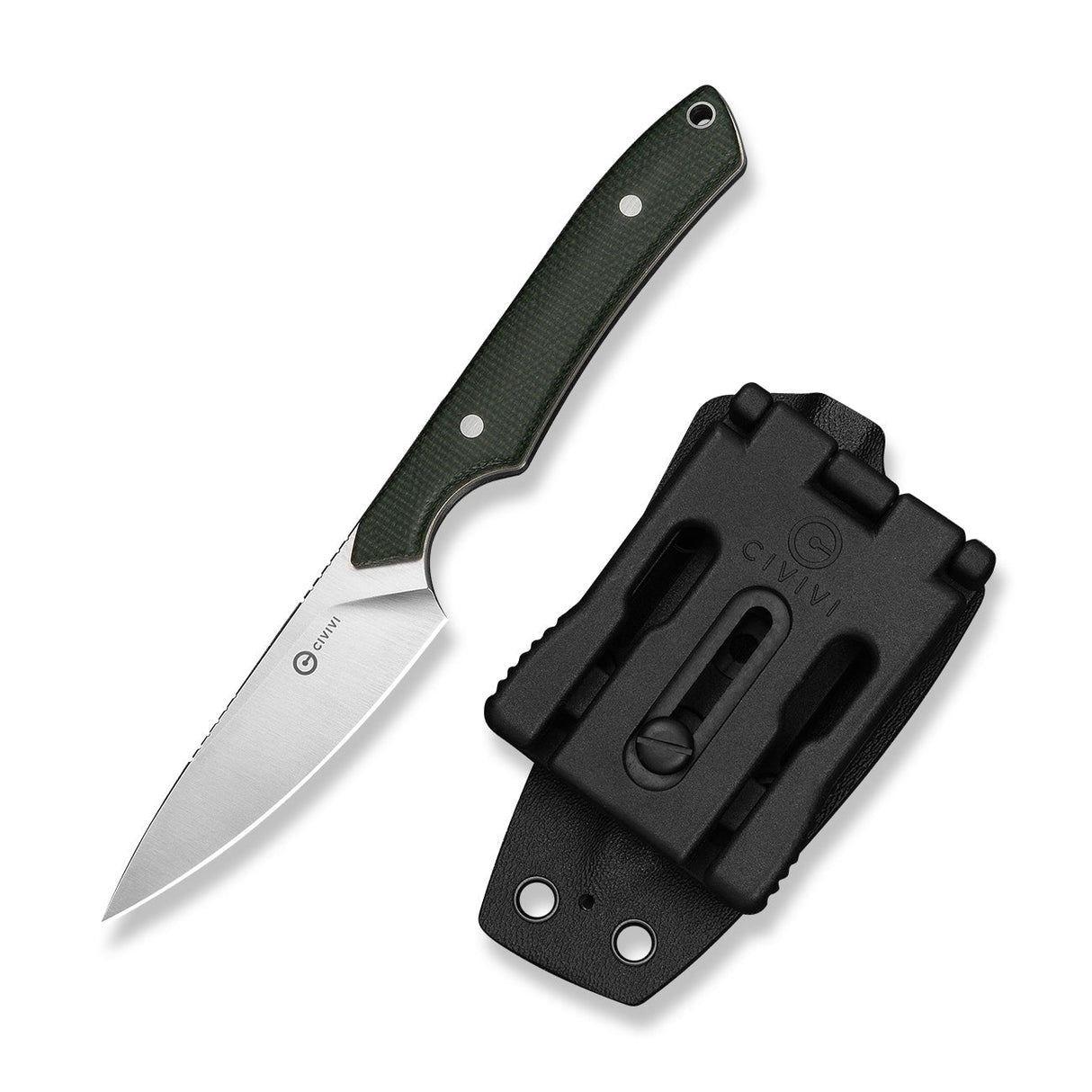 High Grass Field Knife | Green Micarta + Satin 14C28N