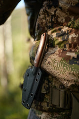 High Grass Field Knife | Guibourtia Wood + Stonewashed 14C28N
