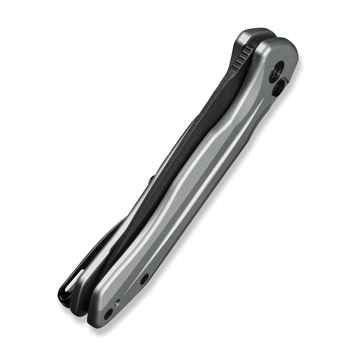 Kitefin Button Lock | Silver Aluminium + Blackwash 14C28N