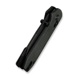 Lil Yonder | Dark Green Canvas Micarta + Blackwash 14C28N