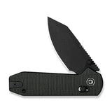 Lil Yonder | Dark Green Canvas Micarta + Blackwash 14C28N