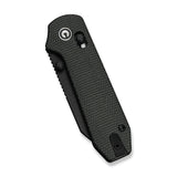 Lil Yonder | Dark Green Canvas Micarta + Blackwash 14C28N