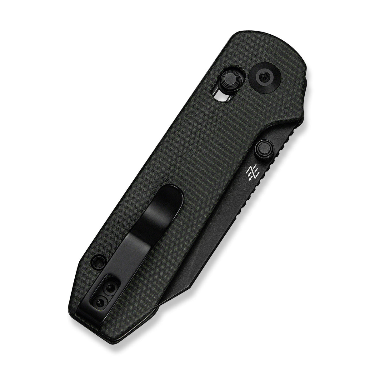 Lil Yonder | Dark Green Canvas Micarta + Blackwash 14C28N