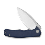 Mini Praxis | Blue Canvas Micarta + Satin D2
