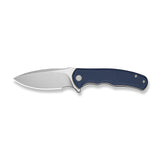 Mini Praxis | Blue Canvas Micarta + Satin D2