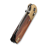 Yonder Clip Point | Guibourtia Wood & Stonewashed Brass + Satin 14C28N