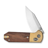 Yonder Clip Point | Guibourtia Wood & Stonewashed Brass + Satin 14C28N