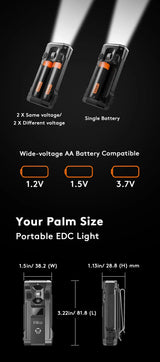 E10 LU | Compact Scroll-Wheel EDC Flashlight