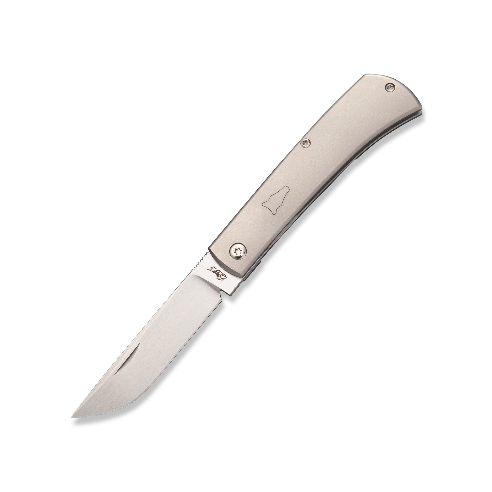 Esnyx Silver Line - Workhorse Front Flipper Knife - Frame Lock