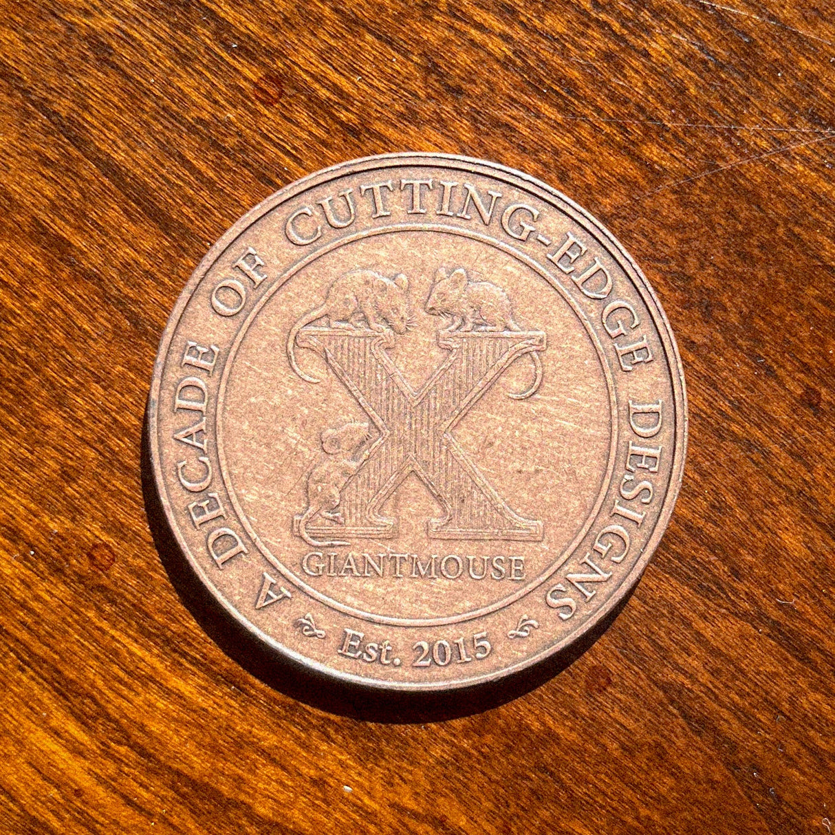 GiantMouse 10 Year Jubilee Coin | Antique Copper
