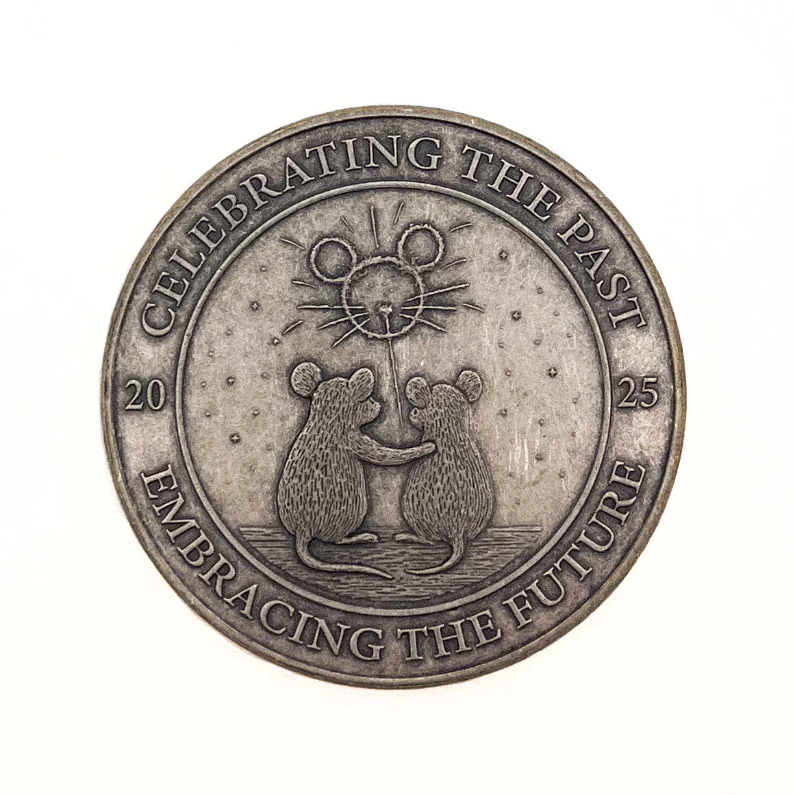 GiantMouse 10 Year Jubilee Coin | Antique Silver