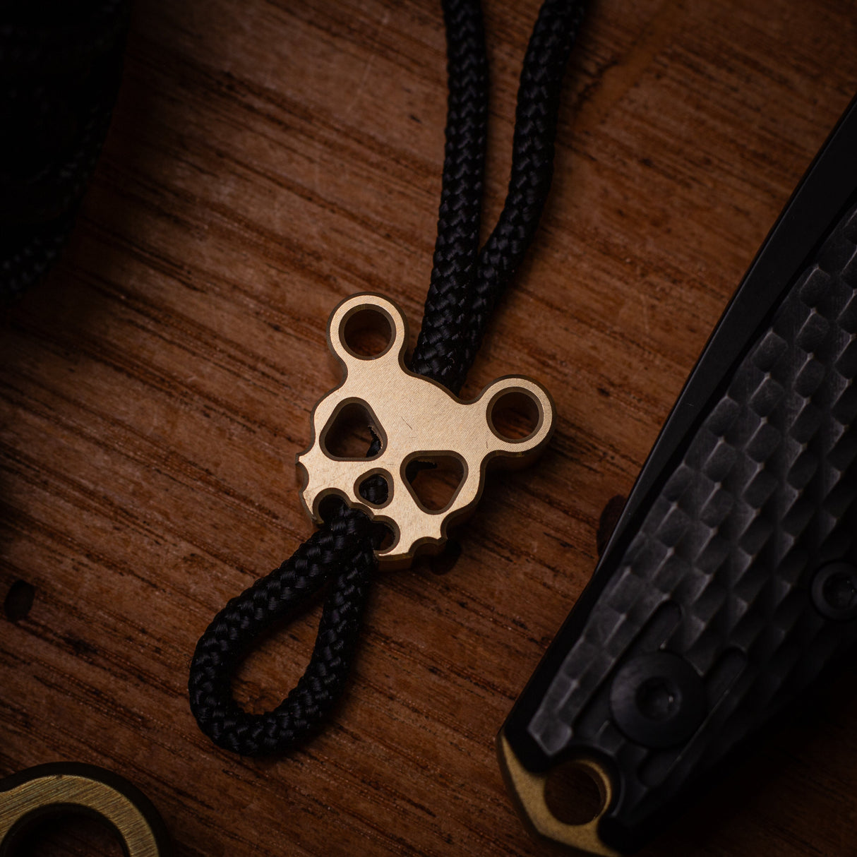 Morbid Mouse Lanyard Bead | Brass