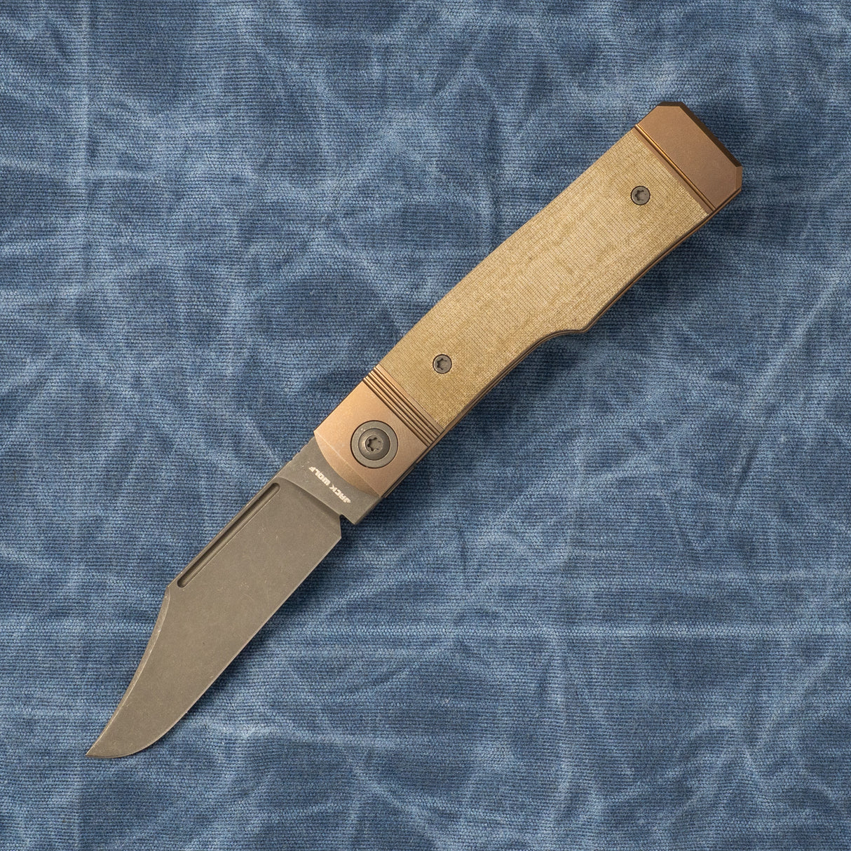 Gunslinger Jack | Green Linen Micarta + Acid SW S90V