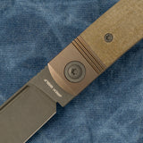 Gunslinger Jack | Green Linen Micarta + Acid SW S90V