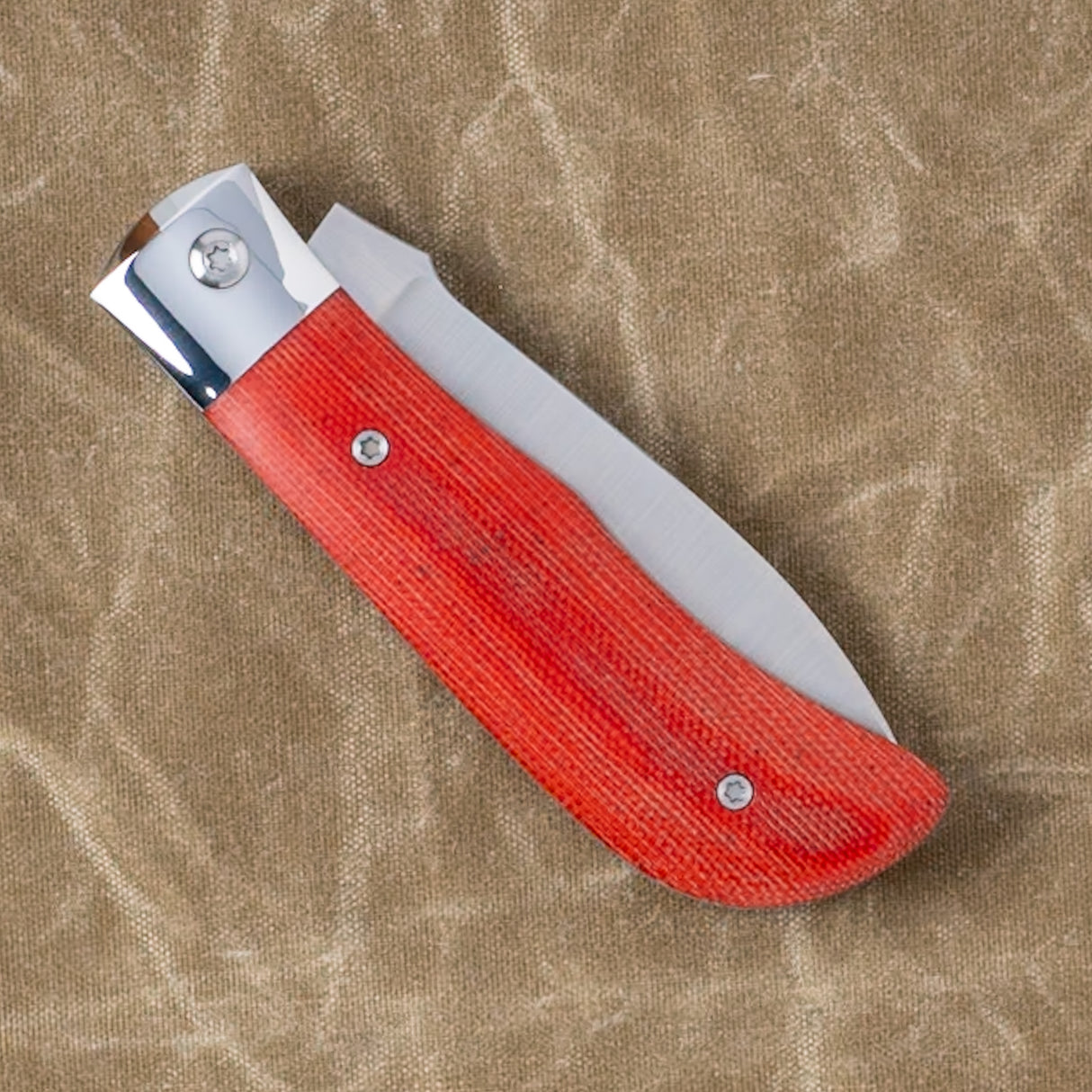Timber Jack | Fire Canvas Micarta - Steel Series