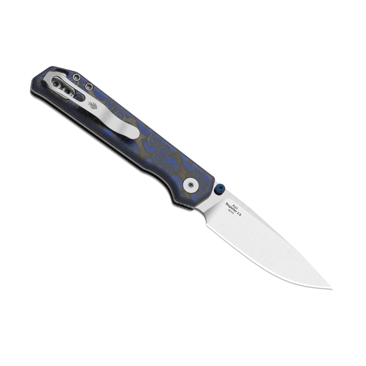 Begleiter 2.9 | Blue Vortex Micarta + Satin BD1N
