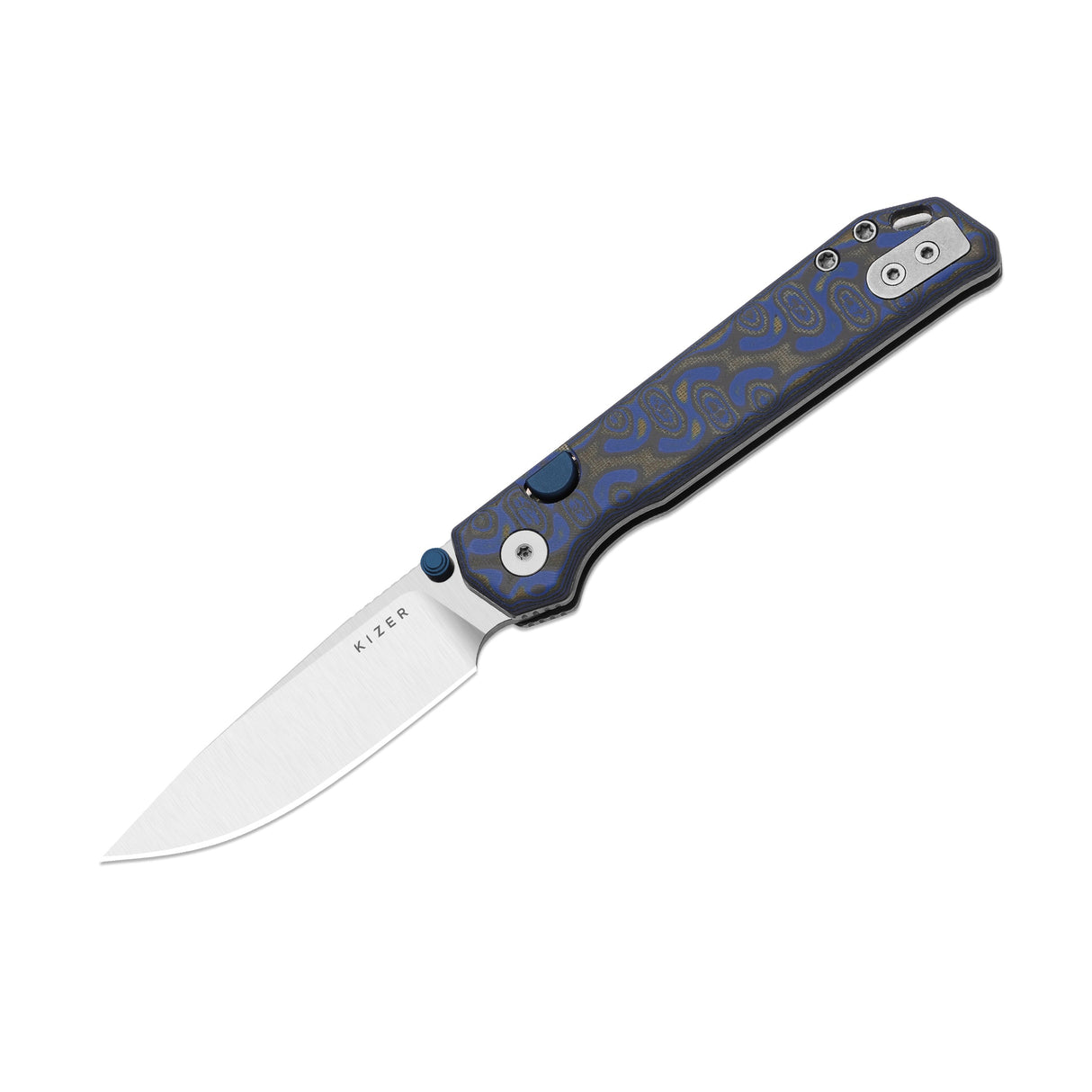 Begleiter 2.9 | Blue Vortex Micarta + Satin BD1N