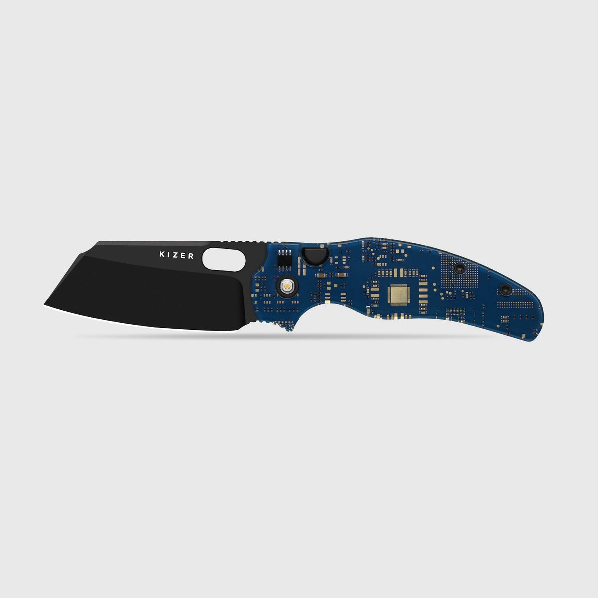 C01C 2.9 BS PCB | Blue Resin + Black PVD S35VN