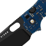 C01C 2.9 BS PCB | Blue Resin + Black PVD S35VN