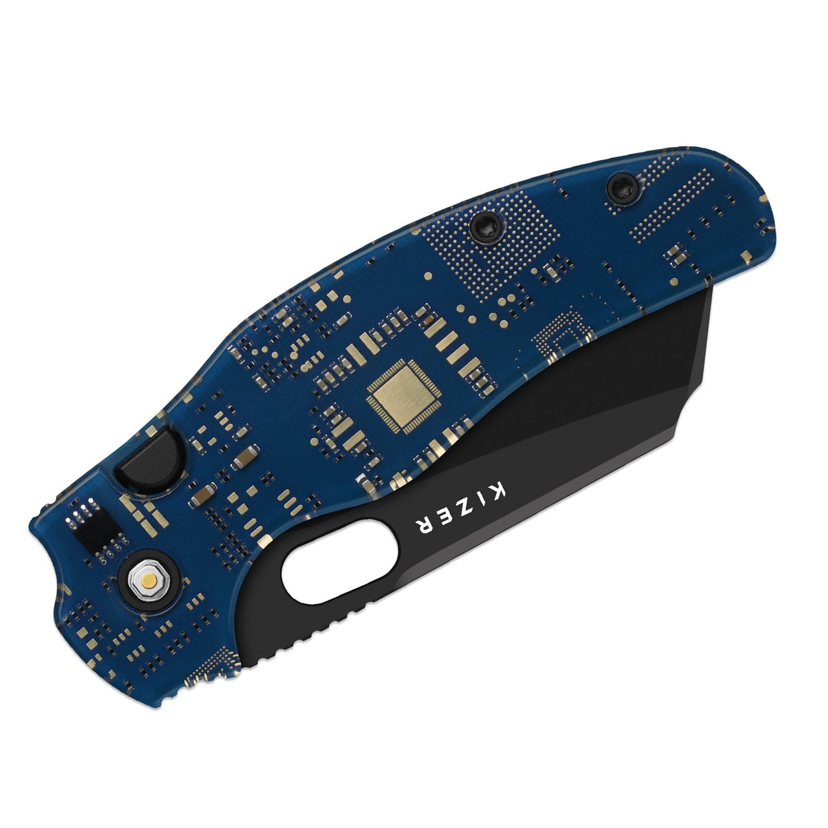 C01C 2.9 BS PCB | Blue Resin + Black PVD S35VN