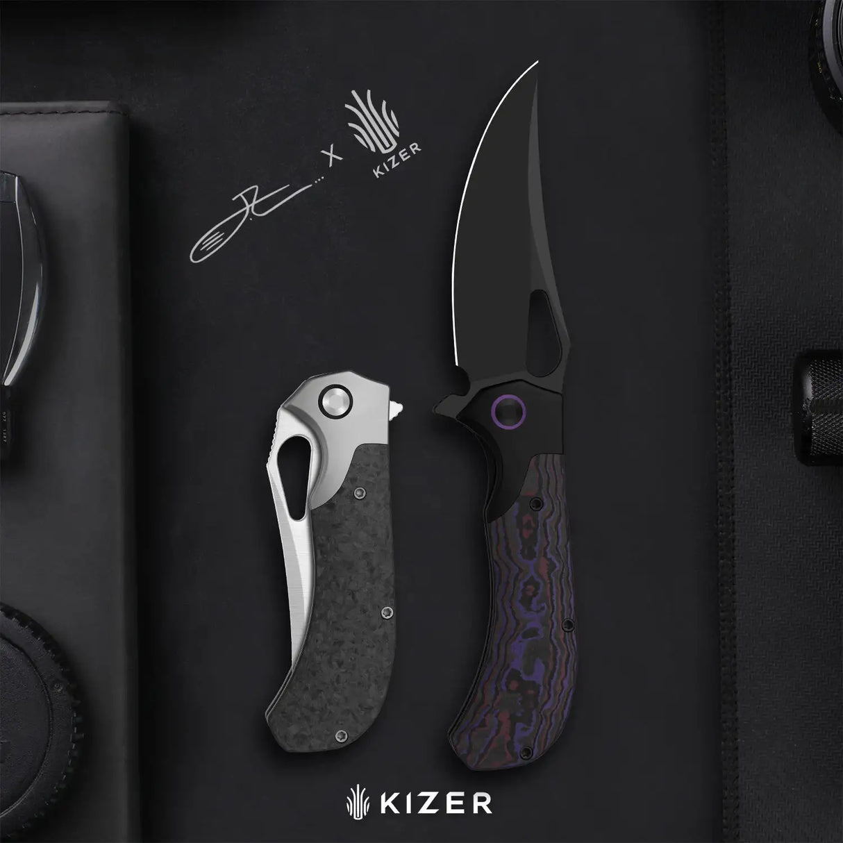 Cyclone | FatCarbon Purple Haze + Matte DLC Ultra S35VN