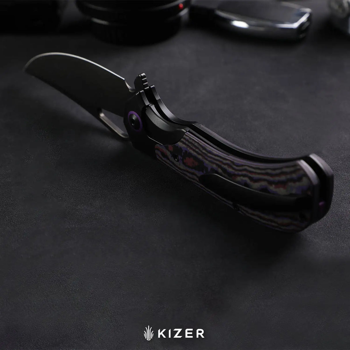 Cyclone | FatCarbon Purple Haze + Matte DLC Ultra S35VN