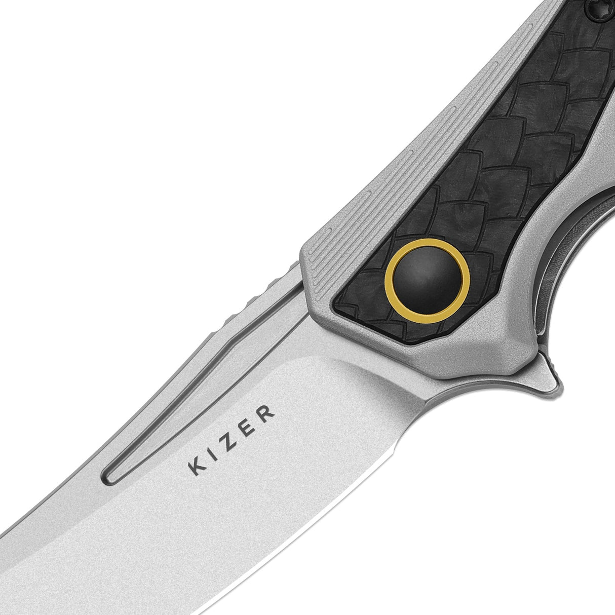 Draca | Black Carbon Fiber GID & Aluminium + Stonewash S45VN