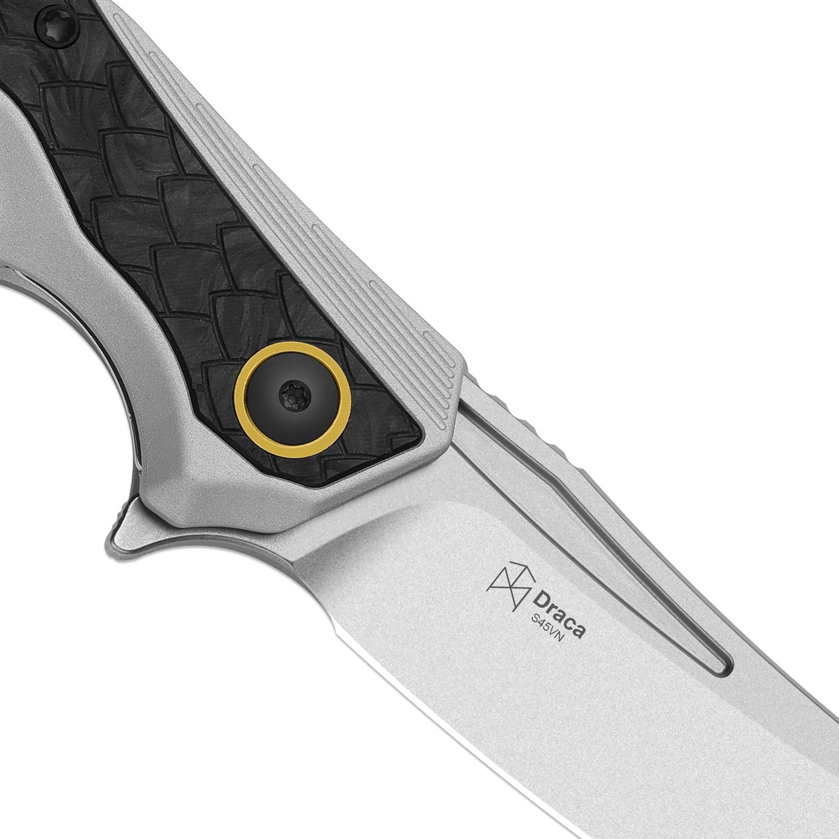 Draca | Black Carbon Fiber GID & Aluminium + Stonewash S45VN