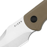 Drop Bear Fixed Blade | Tan G10 + Clip Point AEB-L