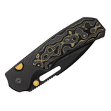 Durandal | Alu & FatCarbon Camo Gold + Gunmetal Gray PVD S35VN
