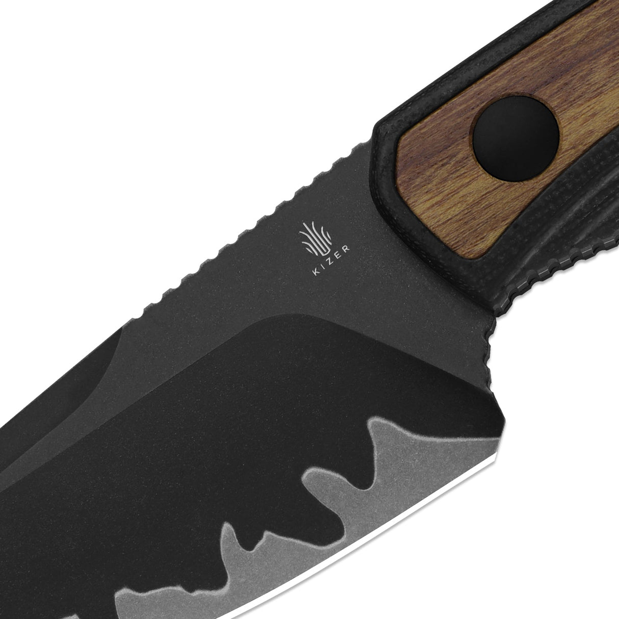 Finch | Black G10 & Mkuruti Wood + 3-layer composite steel
