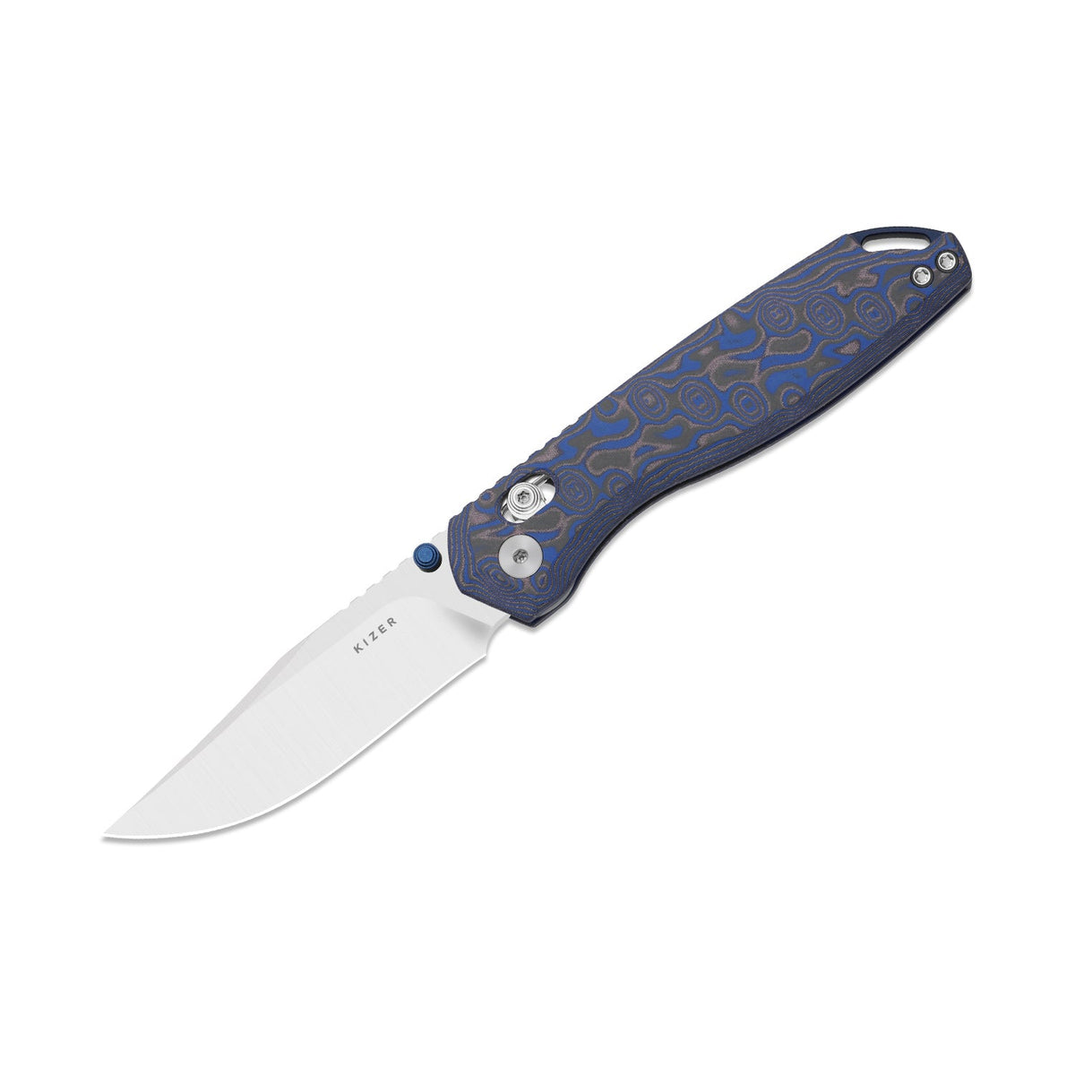 Findo | Blue Vortex Micarta + Satin AEB-L