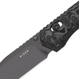 Findo | Black Vortex Micarta + Stonewash Gray PVD AEB-L