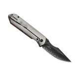 Harpoon Fold | Brown Norplex UltreX™ Micarta Grey Ti + Acid-Wash 3 Layer Steel