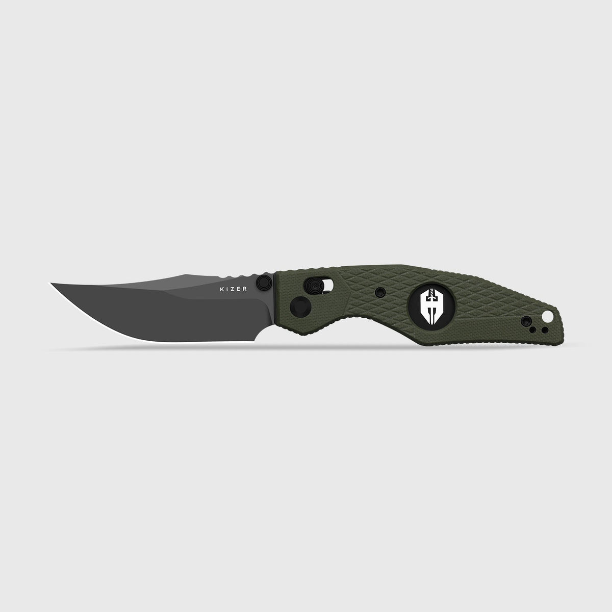 Kinisis | Green G10 + Gray PVD 14C28N