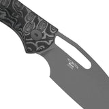 Masu | Black Vortex Micarta + Grey PVD 14C28N