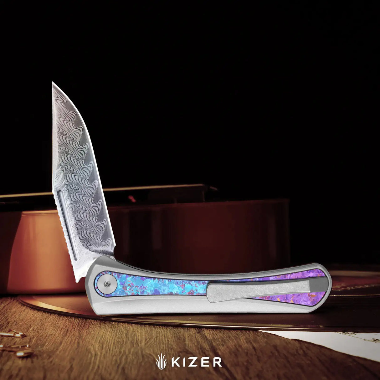 Melody | Aluminium & Crystalized Ti + Rainbow Dama