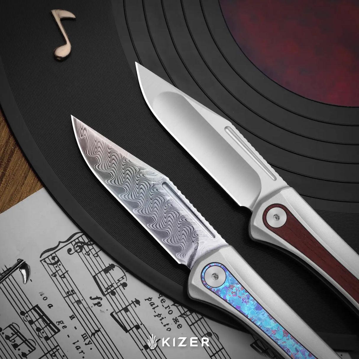 Melody | Aluminium & Crystalized Ti + Rainbow Dama