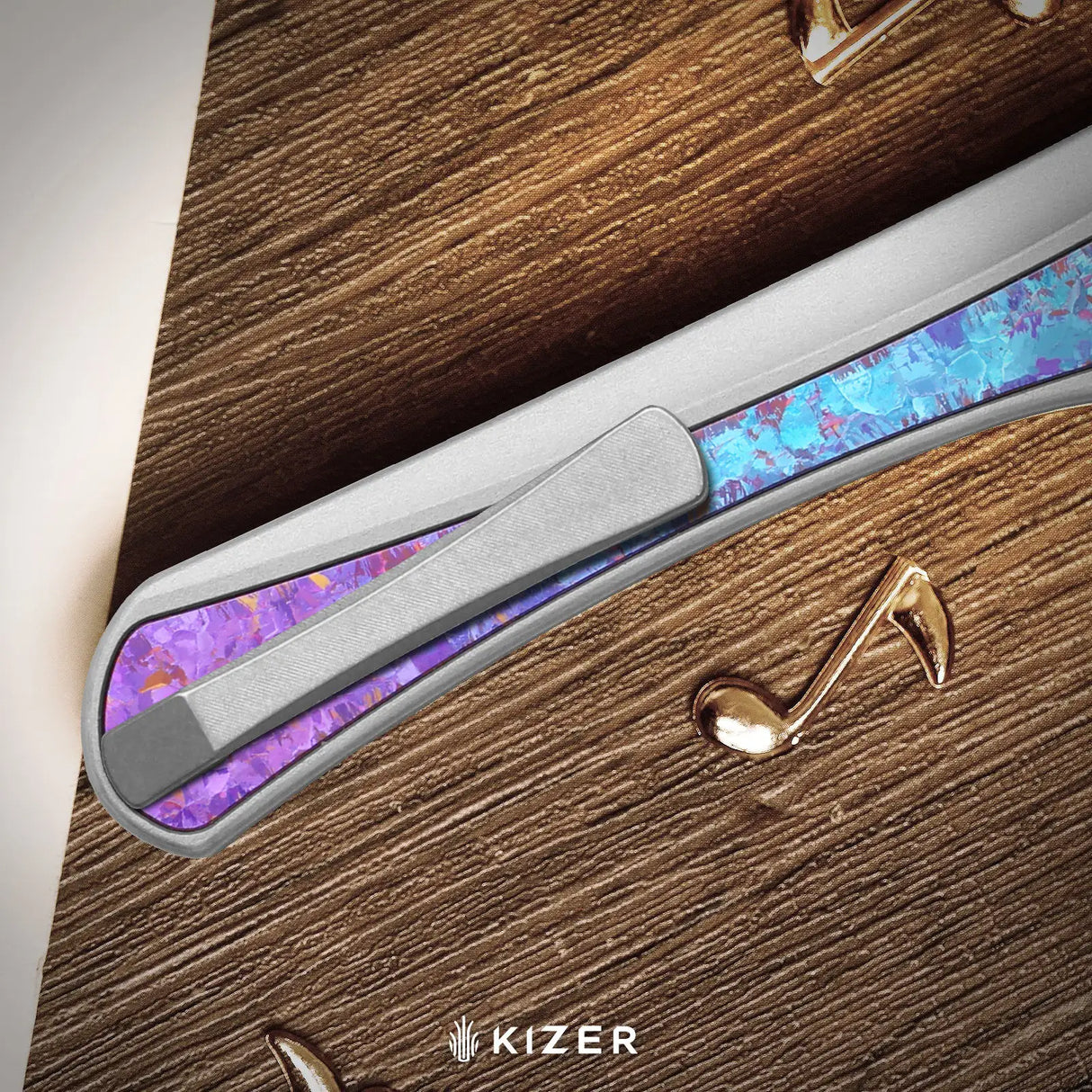 Melody | Aluminium & Crystalized Ti + Rainbow Dama
