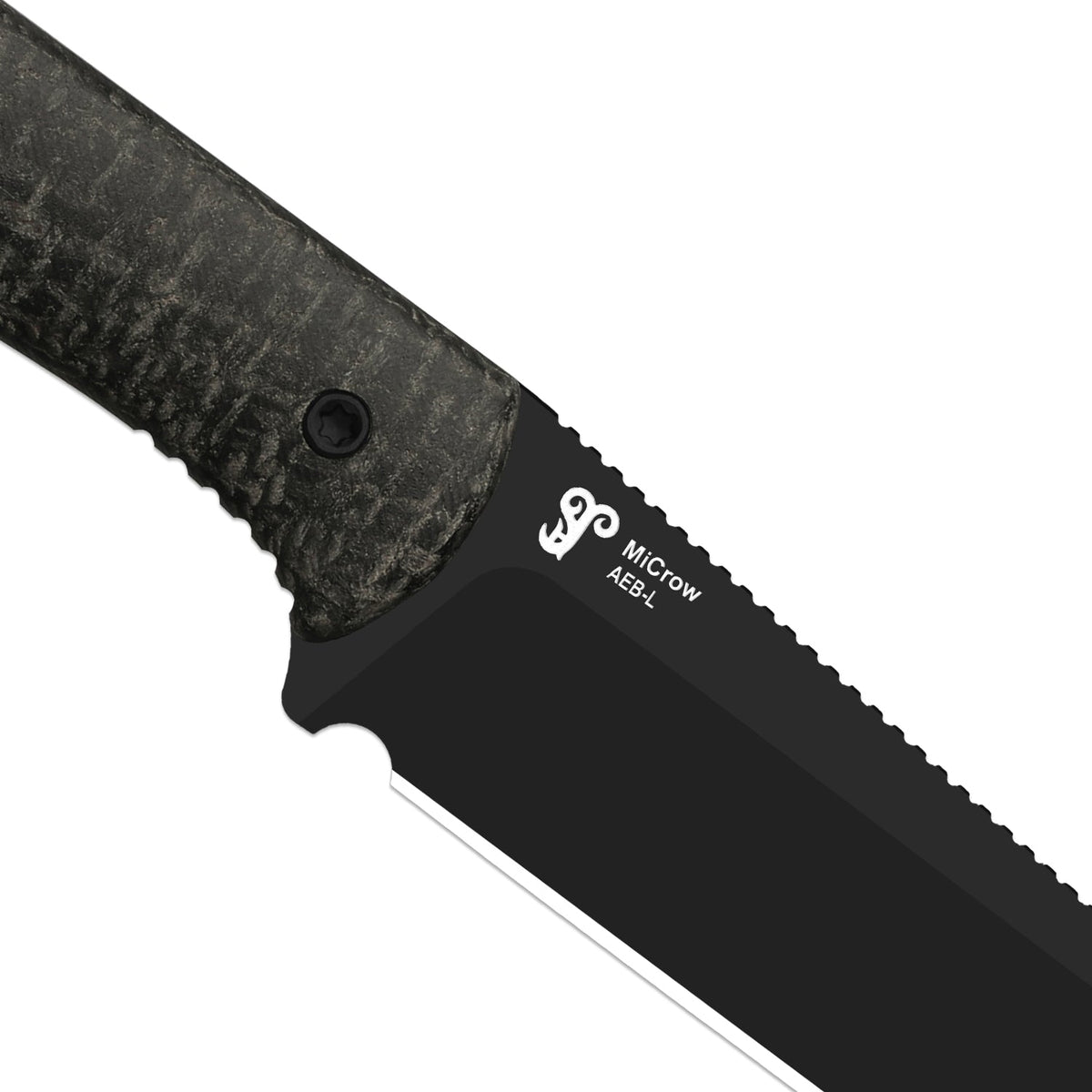 MiCrow | Micarta + Black PVD AEB-L