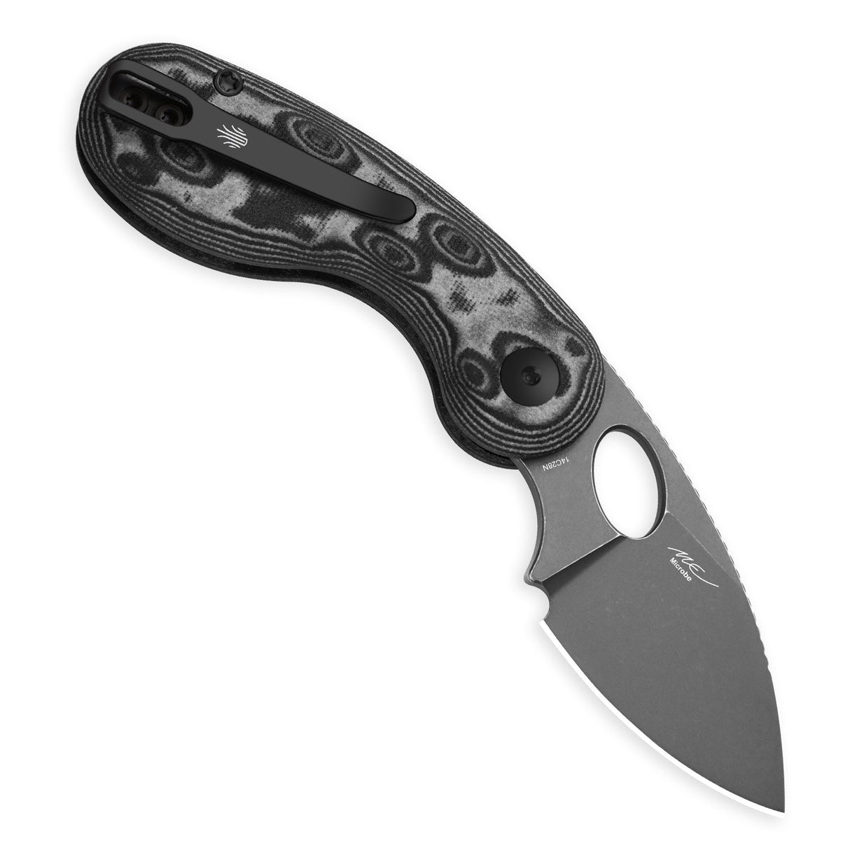Microbe | Black Vortex Micarta + 14C28N