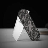 Mini Bay | Black Vortex Micarta + Satin 14C28N