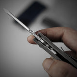 Mini Bay | Black Vortex Micarta + Satin 14C28N