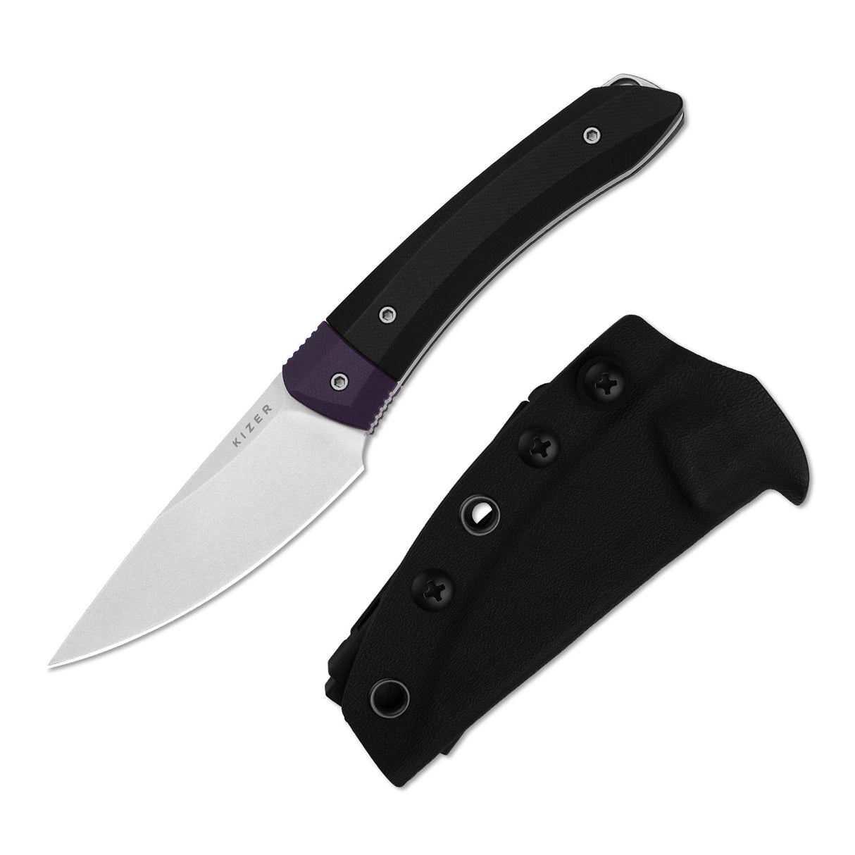 Momo Fix 3 | Black & Purple G10 + Stonewash AEB-L