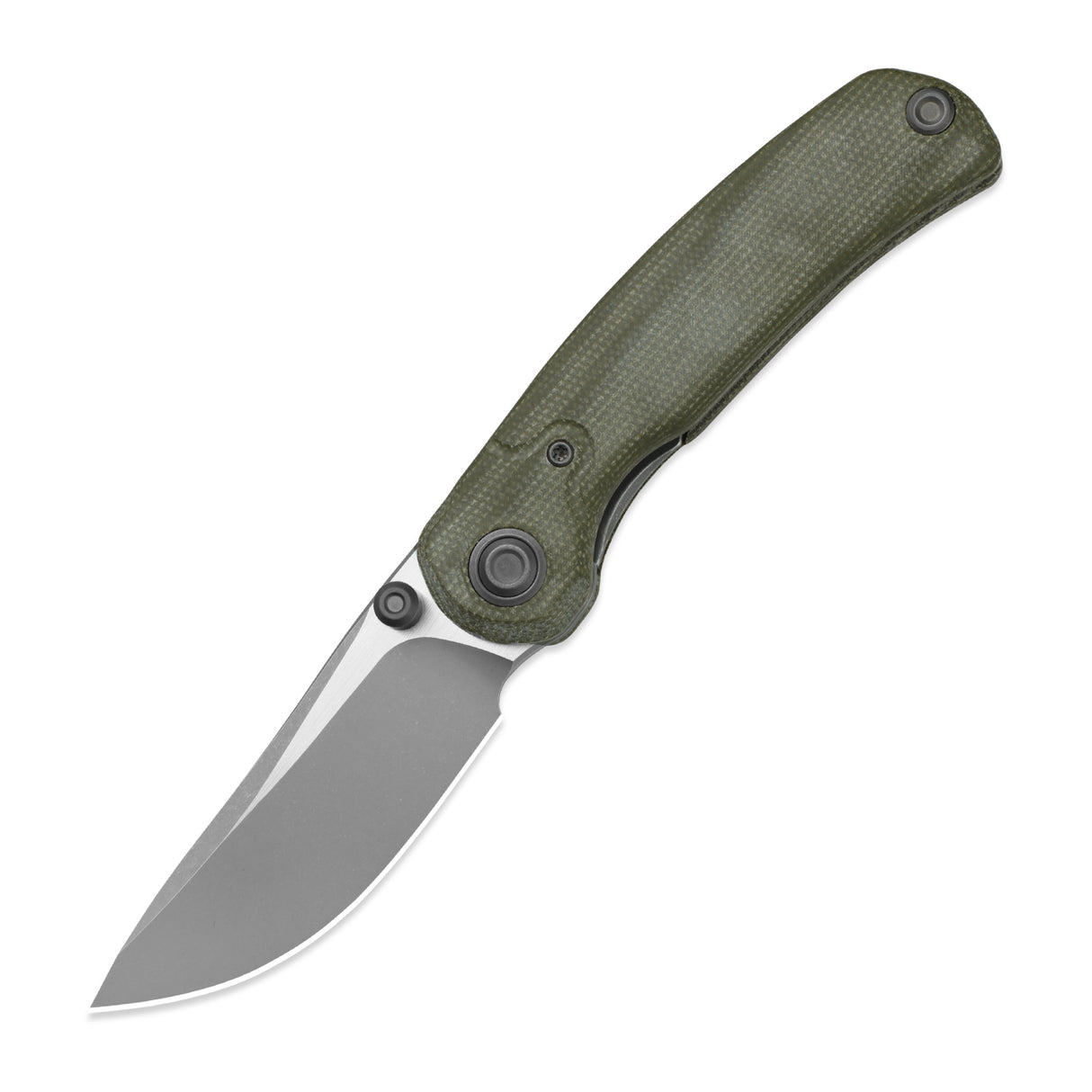 Pioneer | Green Micarta + Drop Point 14C28N