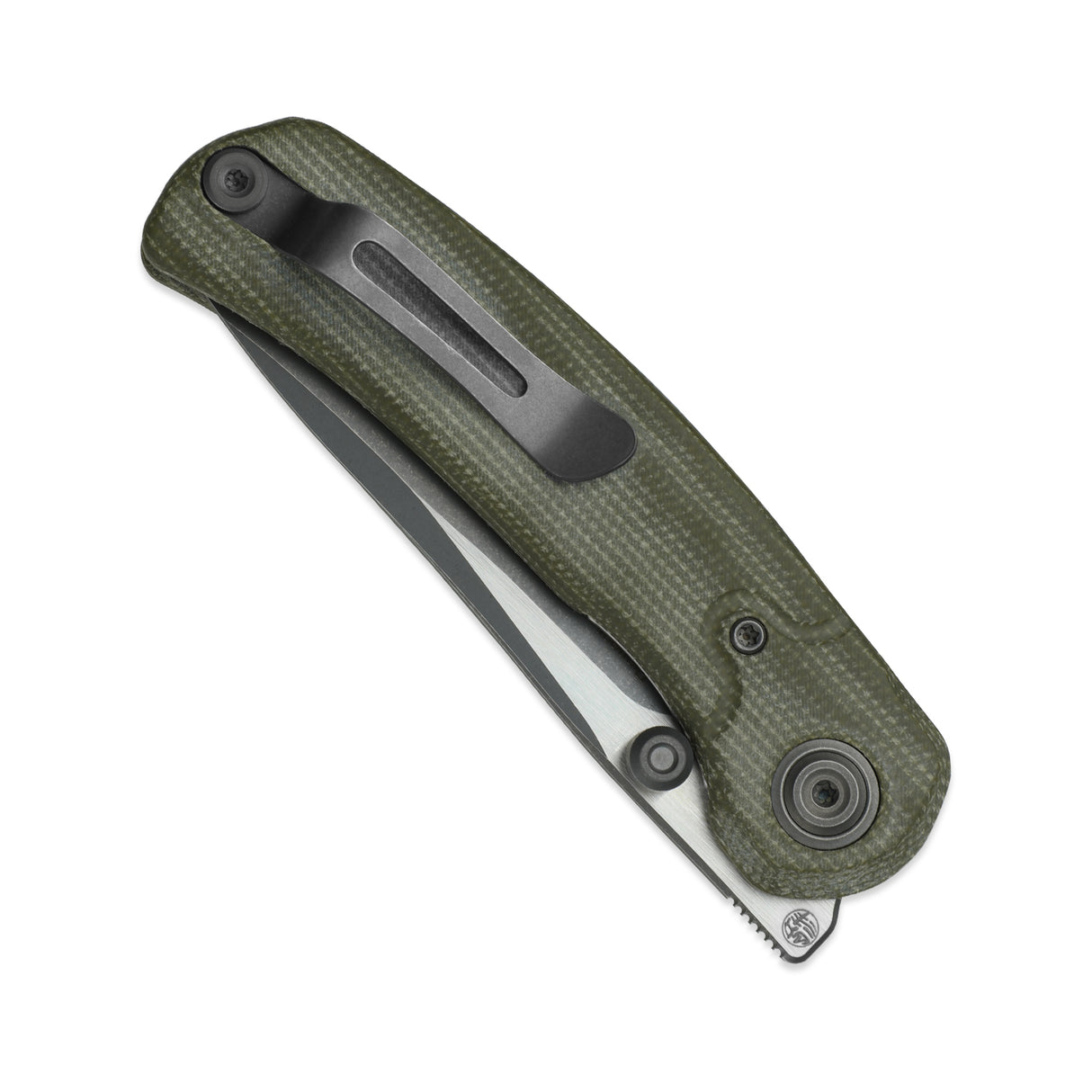 Pioneer | Green Micarta + Drop Point 14C28N