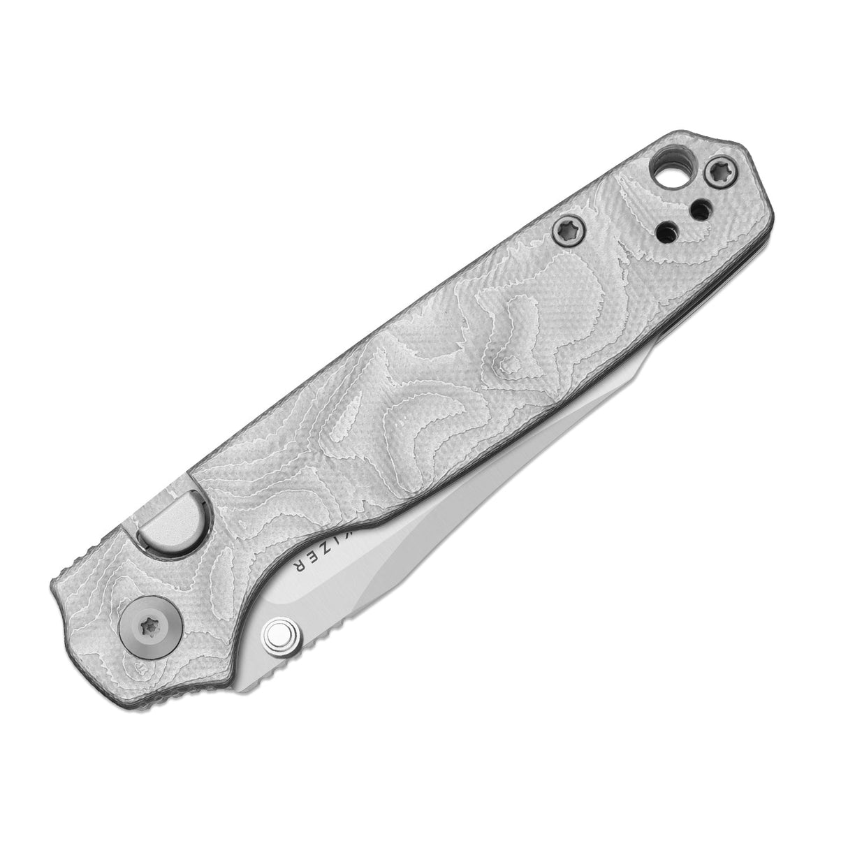Pokiman BLL | Silver Aluminium Foil G10 + Clip Point AEB-L