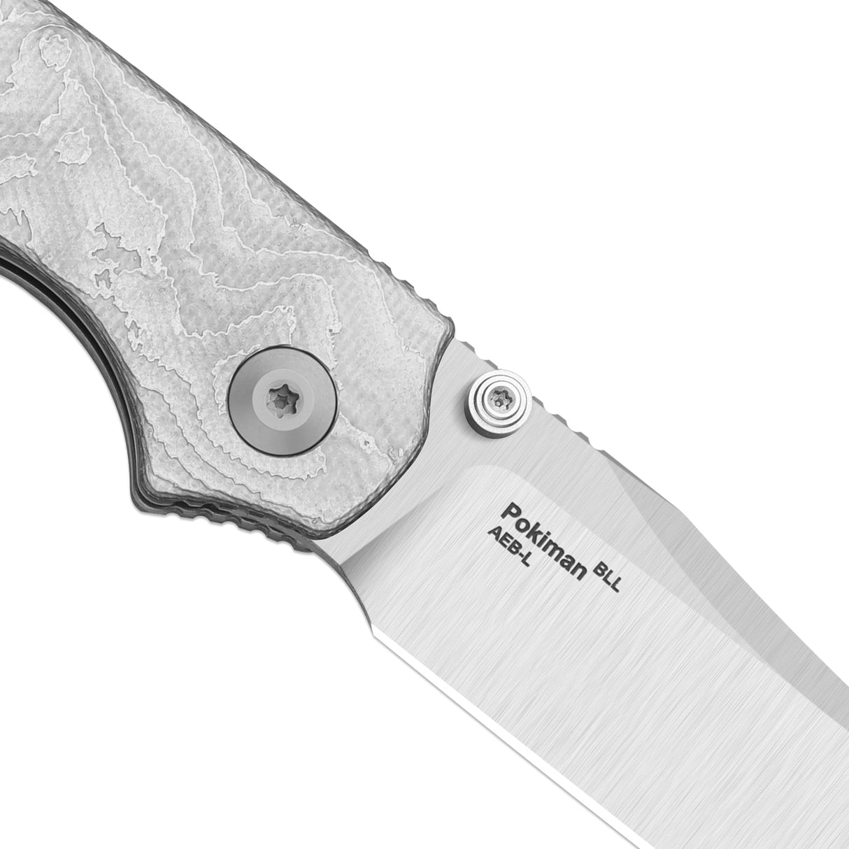 Pokiman BLL | Silver Aluminium Foil G10 + Clip Point AEB-L