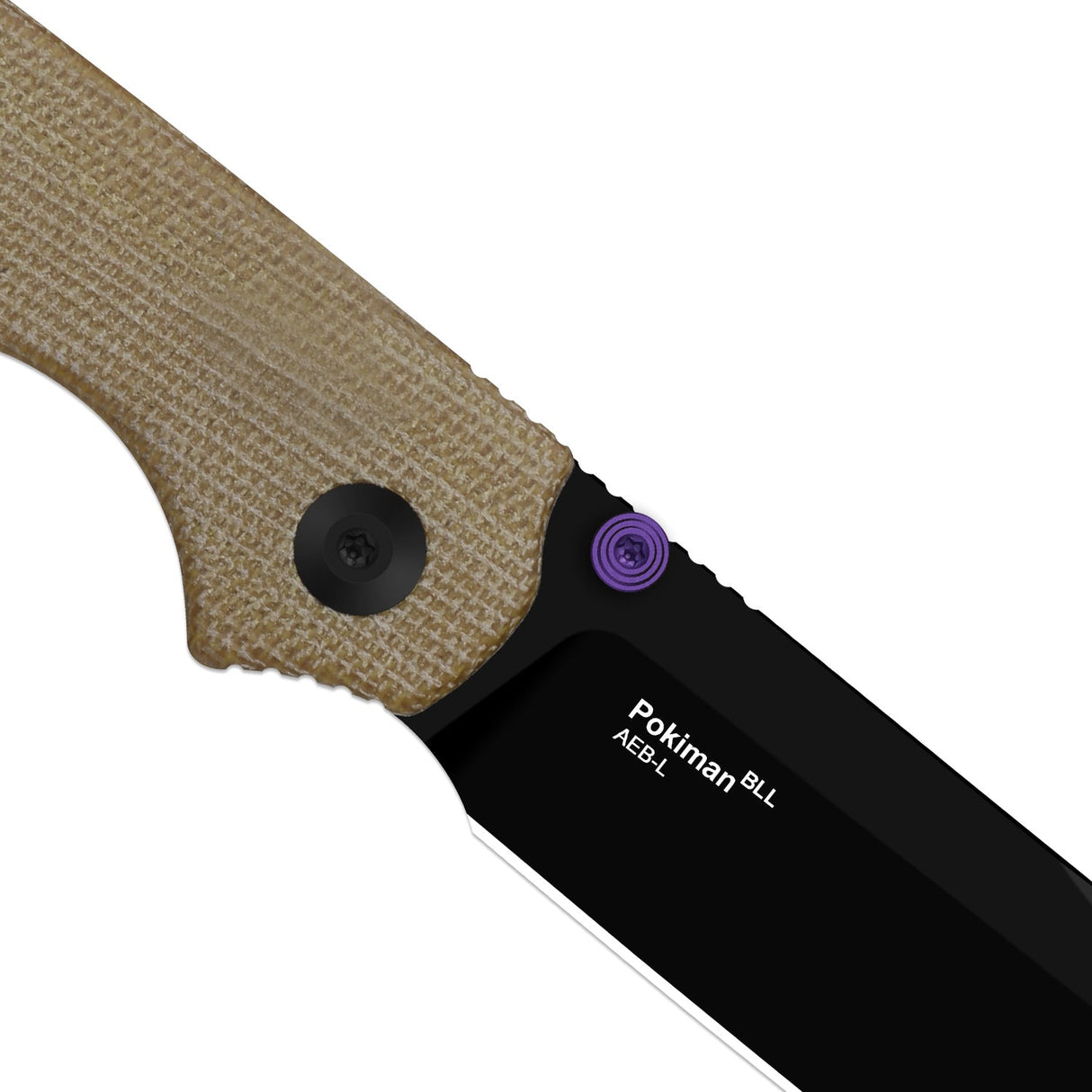 Pokiman BLL | Natural Micarta + Black PVD Sheepsfoot AEB-L